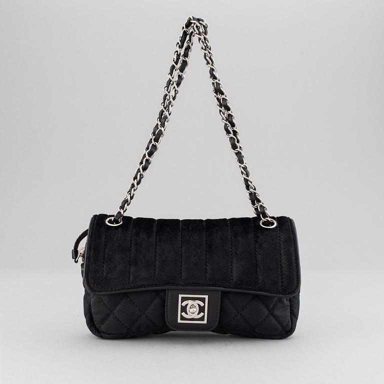 Chanel, a canvas and pony hair handbag, 2005-06.