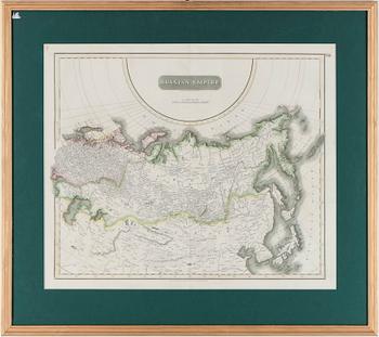 KARTA, Russian Empire, för John Thomson & Co, New General Atlas, 1800-tal.