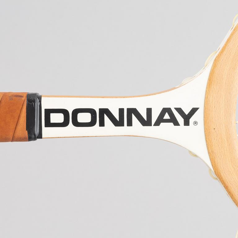 Tennisracket, Donnay, speciellt framtaget racket i trä.