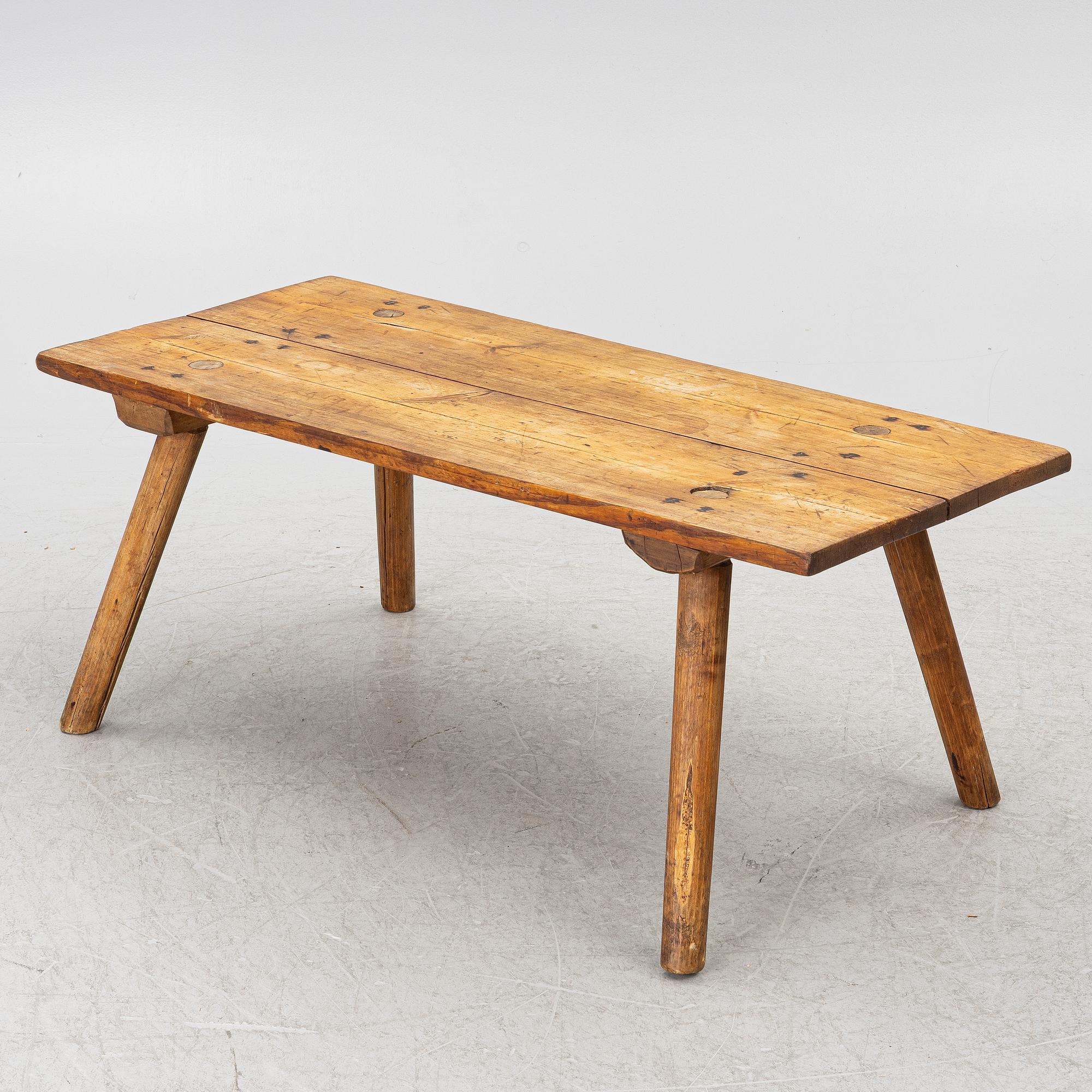 A butcher's bench, 19th century.