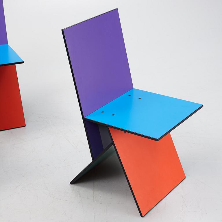 Verner Panton, a set of four 'Vilbert' chairs for IKEA, 1993-94.