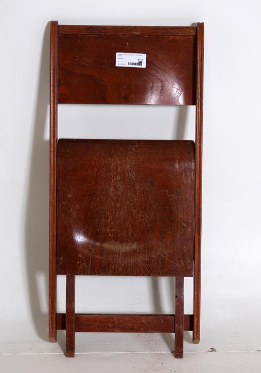 KLAPPSTOLAR, 8 st. "Topp"-stolen. 1940-tal.