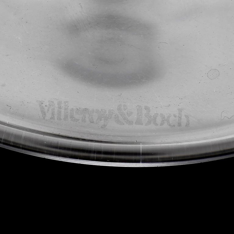 VINGLAS, 11 st, Villeroy & Boch, 1900-talets andra hälft.