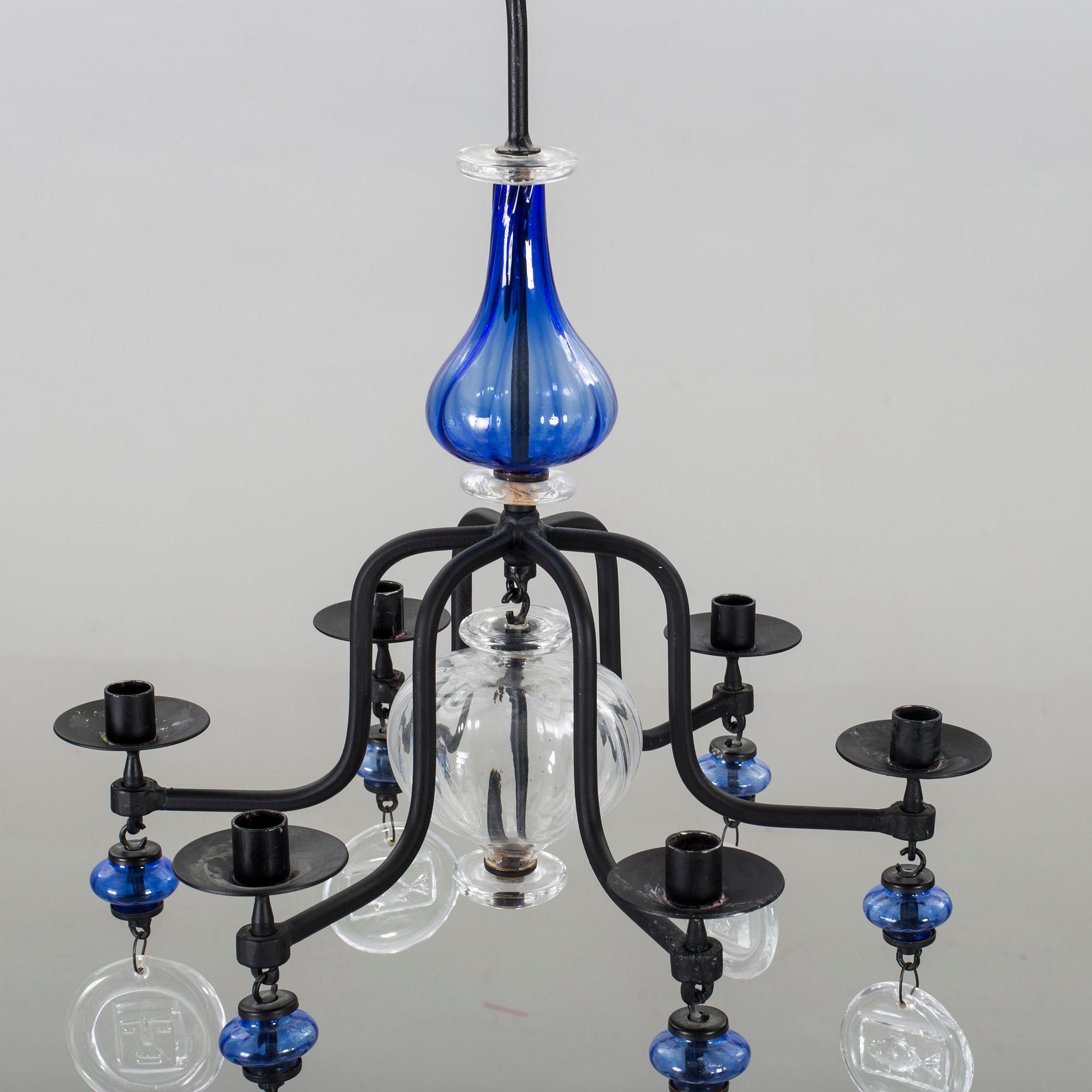 ERIK HÖGLUND, ljuskrona Boda Smide 1900-talets andra hälft.