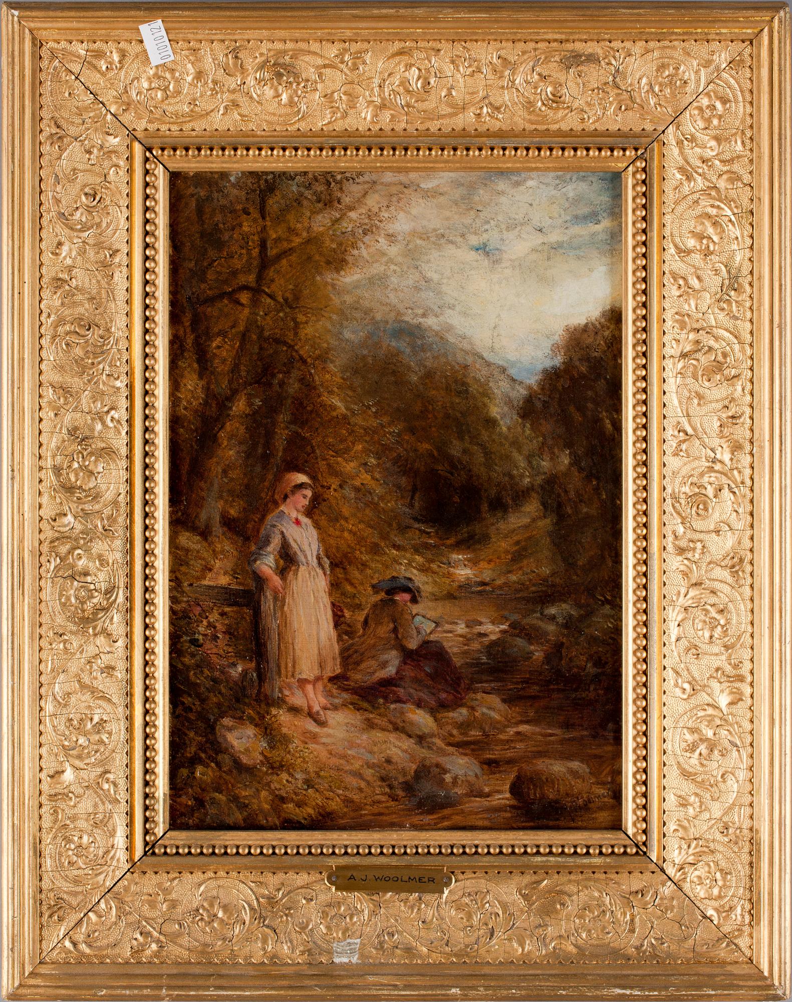 ALFRED JOSEPH WOOLMER, tillskriven, olja på duk, sign. England 1800-talets slut.