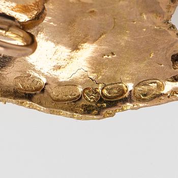Helky Juvonen, brosch, 14K guld, Helsingfors.
