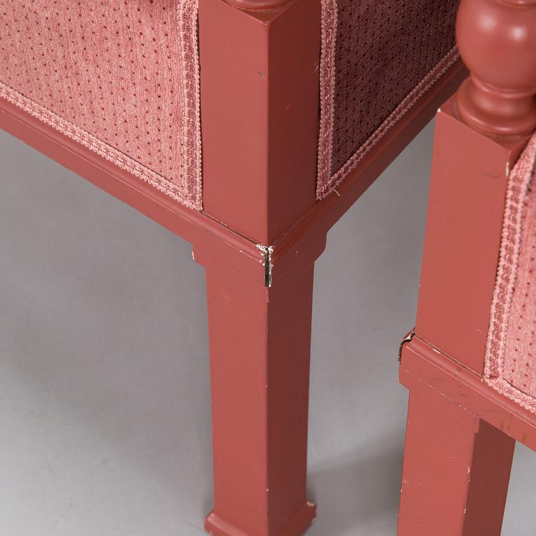 Evert Toivonen, fåtöljer, ett par, tillverkare Möbelfabrik T. Karvanen, Kuopio Finland 1930-tal.