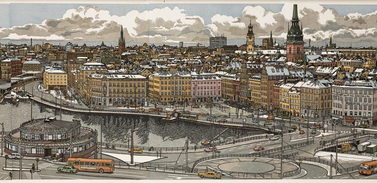 Svenolov Ehrén, Utsikt över Slussen.