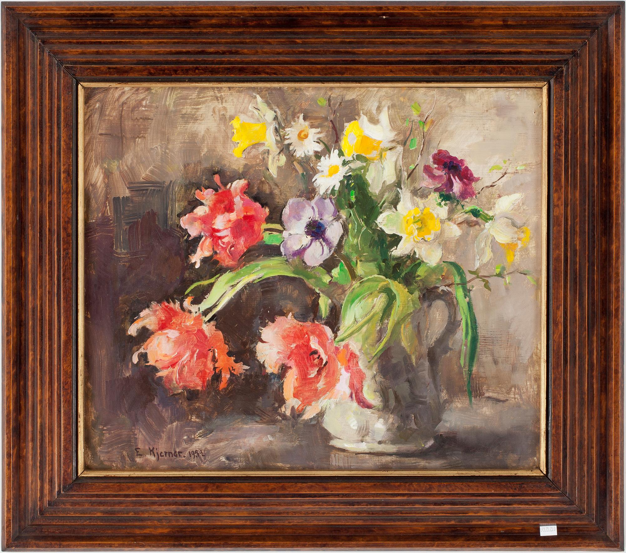 ESTHER KJERNER, olja på pannå, signerad och daterad 1952.