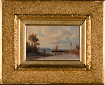 JOHAN KNUTSON, oil on board, signed.