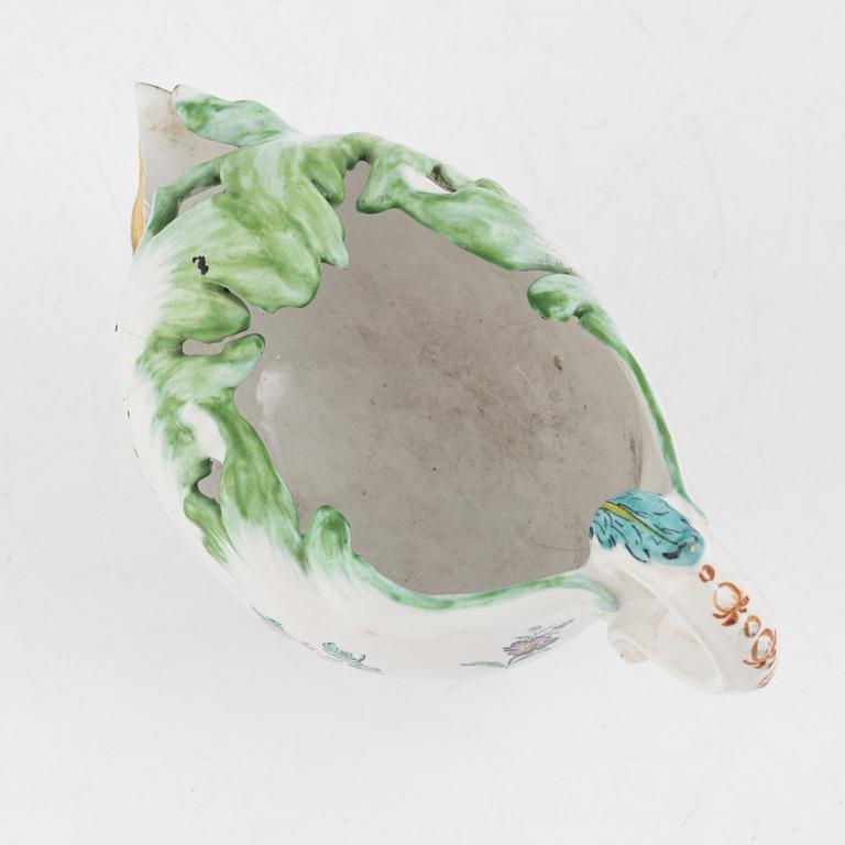 Rörstrand, a faience gravy pot, Sweden, 1760's.