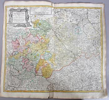 KARTOR, 2 st,  J B Homann, 1700-talets första hälft.