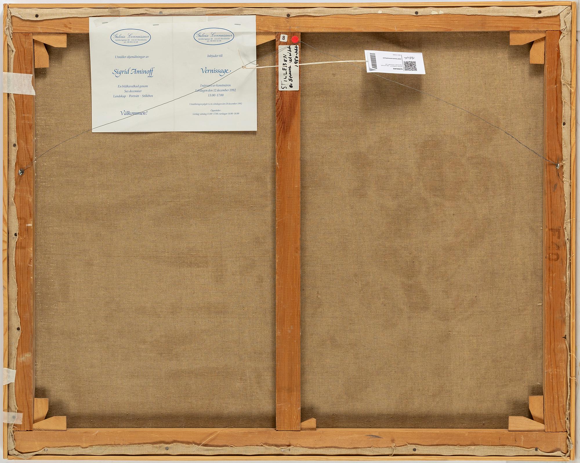 SIGRID AMINOFF, oil on canvas, signed S Aminoff.