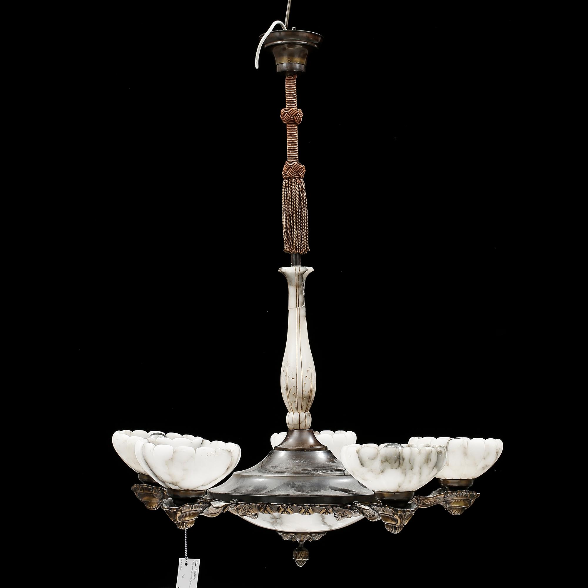 TAKLAMPA, 1930/40-tal. Höjd ca 84 (inklusive sockel).