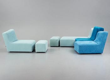 Philippe Nigro, soffa samt fåtölj, 6 delar, "Confluences", Ligne Roset, Frankrike, 2000-tal.