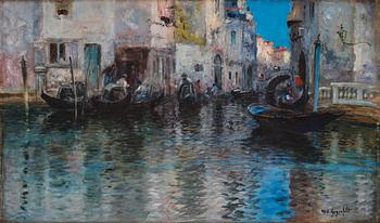 589. Wilhelm von Gegerfelt, Canals in Venice.