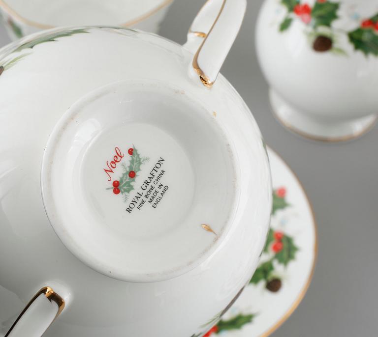 An English christmas china set of 55 pcs, 'Noel' by Royal Grafton, second half of the 20th century.