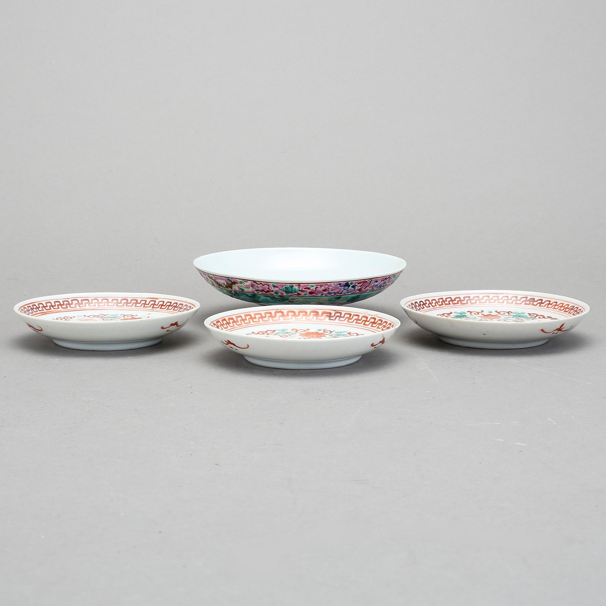 FAT, 3+1 st, porslin, Kina, 1800/1900-tal.