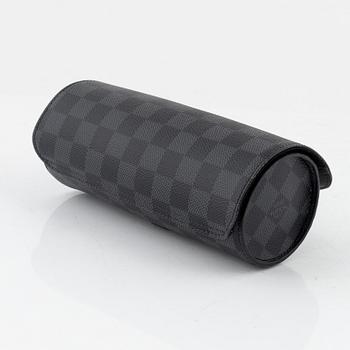 Louis Vuitton, a Damier graphite '3 watch case'.