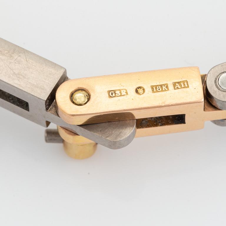 Glenn Roll, armband 18K guld i två färger.