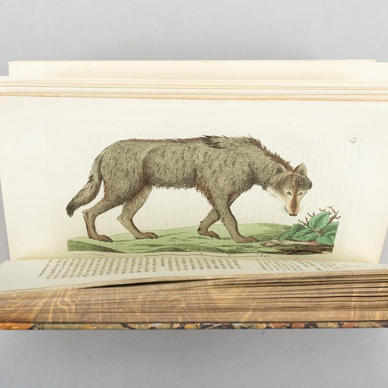 Med 72 handkolorerade zoologiska planscher, (2 vol.).