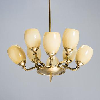 Paavo Tynell, a pair mid-20th century '1382' chandeliers for Idman.