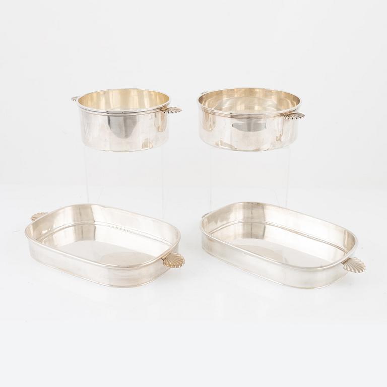 Karotter, ett par samt formar, ett par, nysilver, CG Råström.