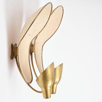 Carl-Axel Acking, a pair of wall lamps model "5017", Bröderna Malmströms Metallvarufabrik, Malmö, 1940s.