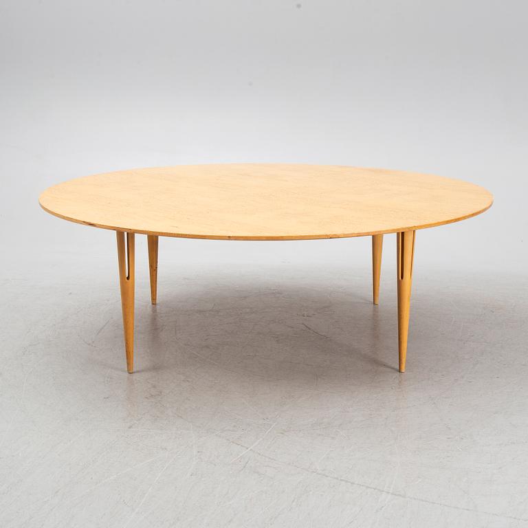 Bruno Mathsson, a birch burr table, Mathsson International, Värnamo, second half of the 20th century.