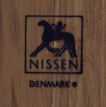 TALLRIKAR, 4 st, teak. Richard Nissen, Danmark. 1900-talets mitt.