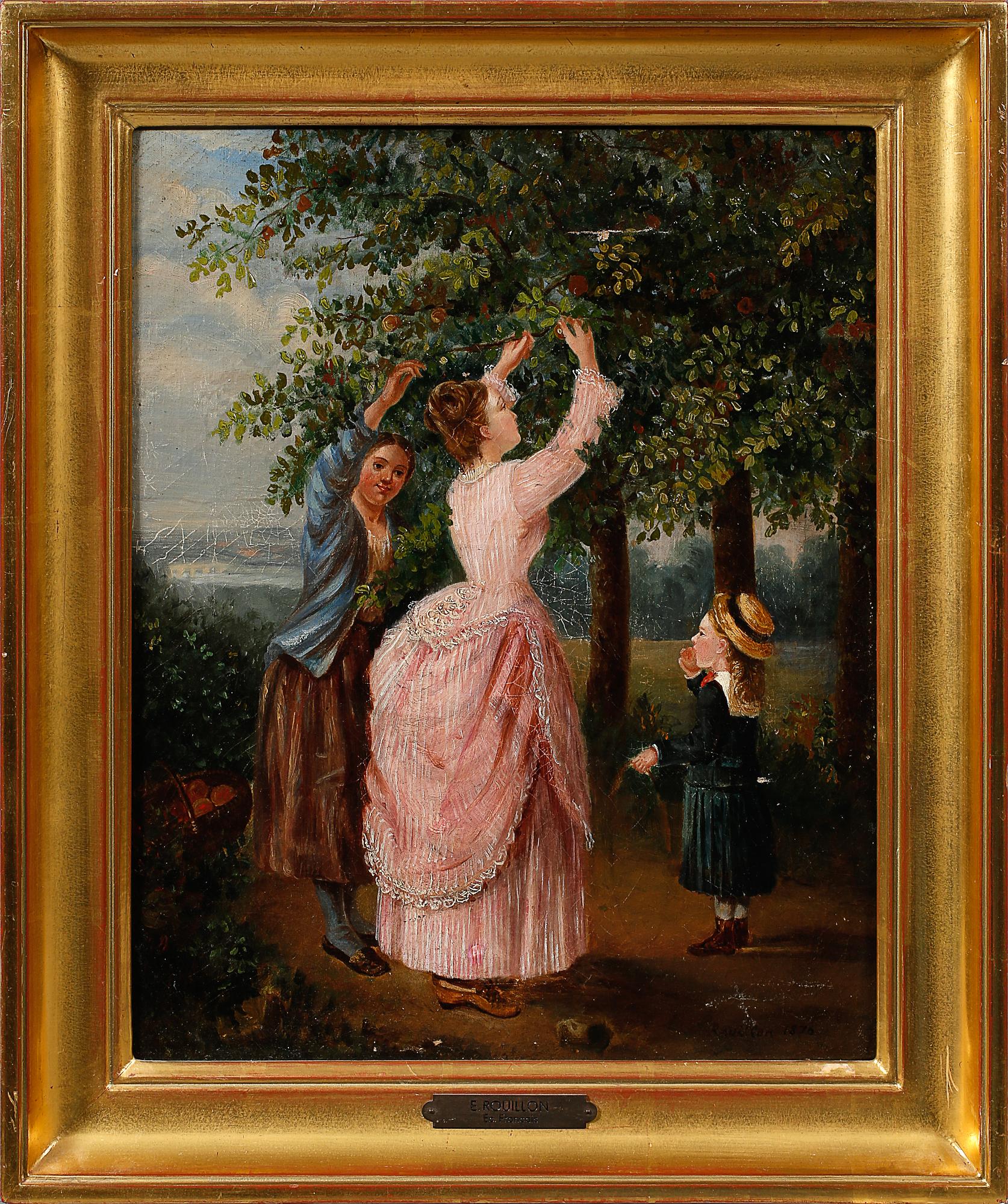 EMILIE ROUILLON, olja på duk, signerad och daterad 1876.