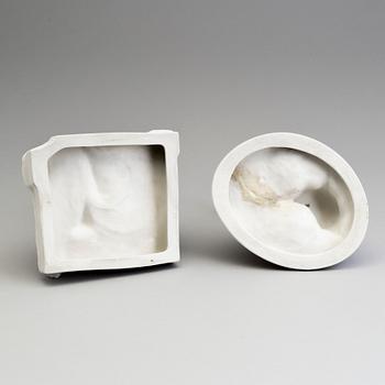 TWO PARIAN FIGURES, Gustavsberg, unmarked.