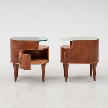 Axel Larsson, presumably, a pair of bedside tables, Svenska Möbelfabrikerna, Bodafors, 1940s.