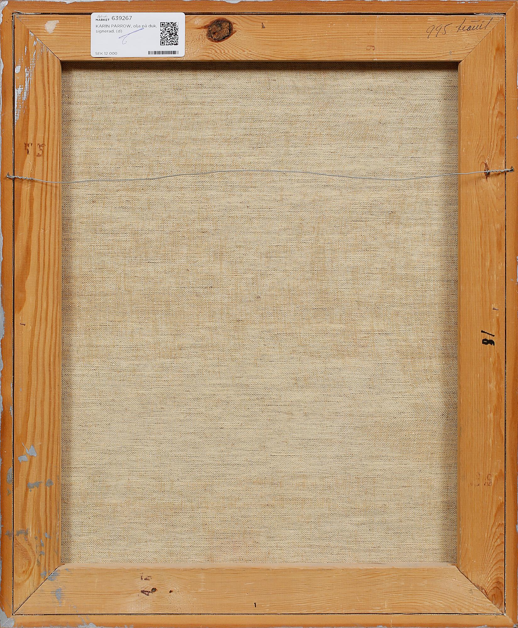 KARIN PARROW, olja på duk, signerad.