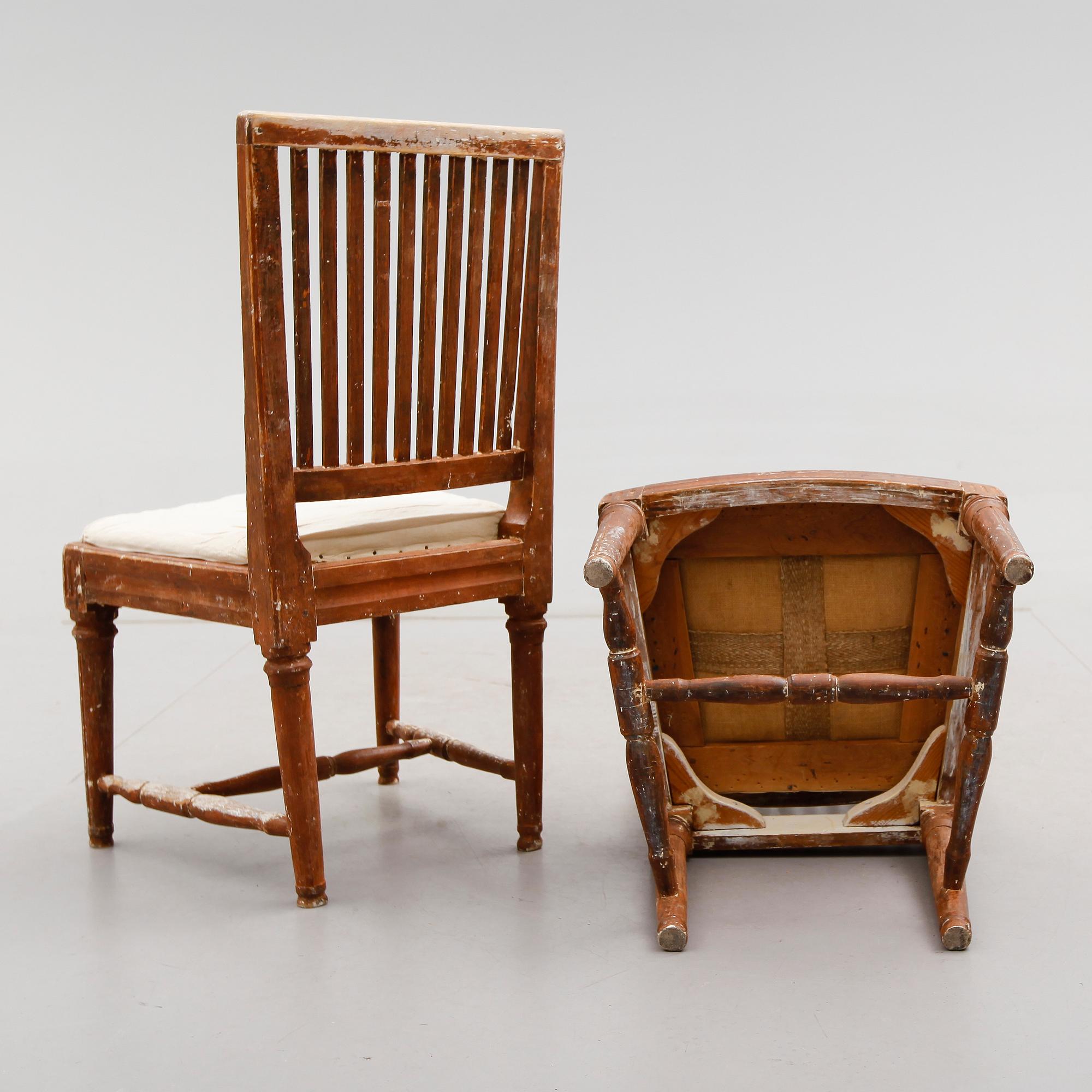 STOLAR, 1 par, sengustavianska, omkring år 1800.
