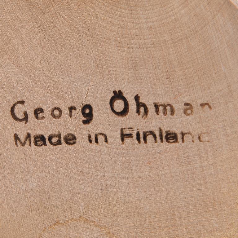GEORG ÖHMAN, Puuveistoksia, 2 kpl, leimasigneerattu.