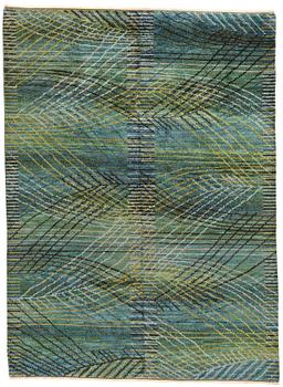 215. Barbro Nilsson, A CARPET, "Marina, grön", knotted pile, ca 310 x 226 cm, signed AB MMF BN.