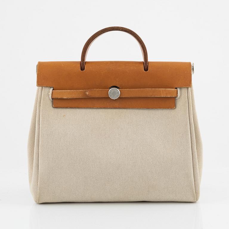 Hermès, a canvas and leather 'Herbag' backpack, 2003.