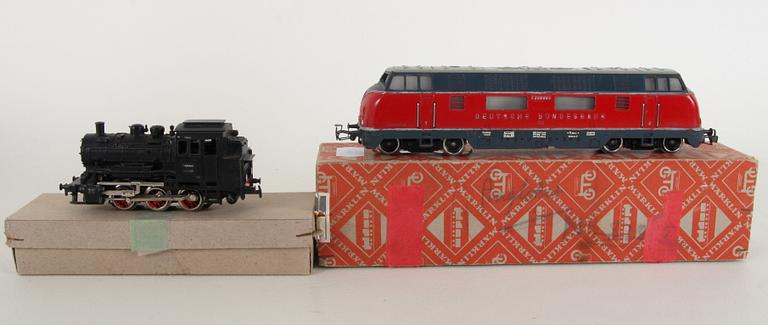 LOK, 2 st, Märklin med originalkartong.