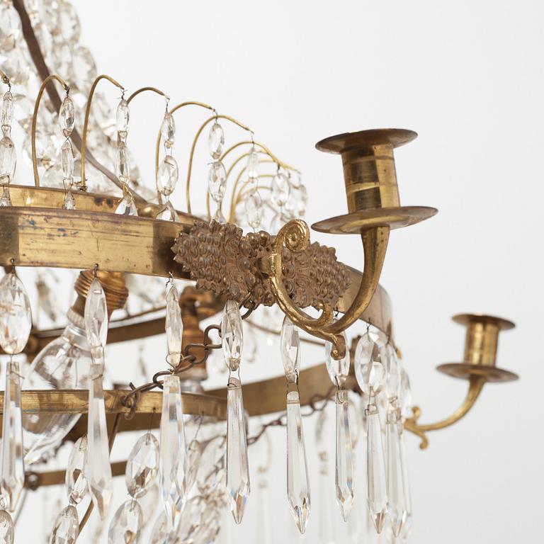 A Swedish Empire 1820/30's seven-light chandelier.