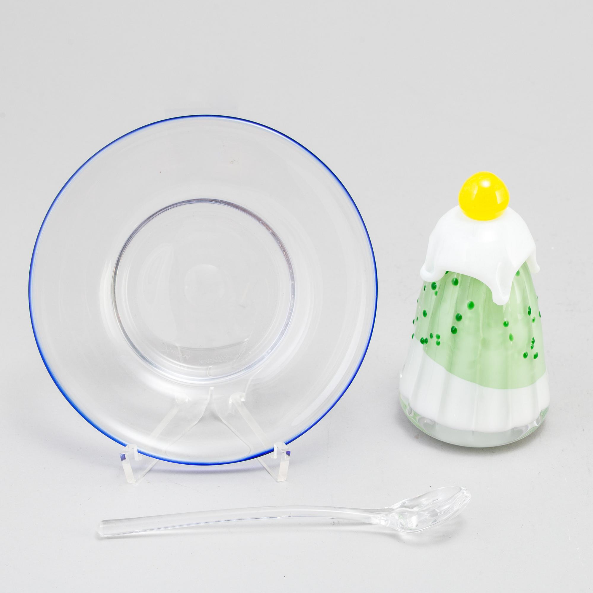ANNA ÖRNBERG, skulptur, glas, 2 delar, Studioglas Strömbergshyttan.