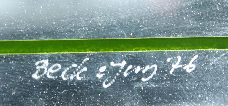 BECK & JUNG, multipel, plexiglas, sign och numr 114/250, dat -76.