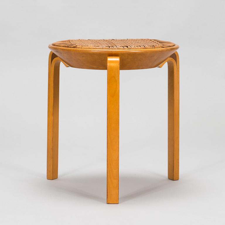 Alvar Aalto, a mid-20th-century 'V63' stool for O.Y. Huonekalu-ja Rakennustyötehdas A.B.