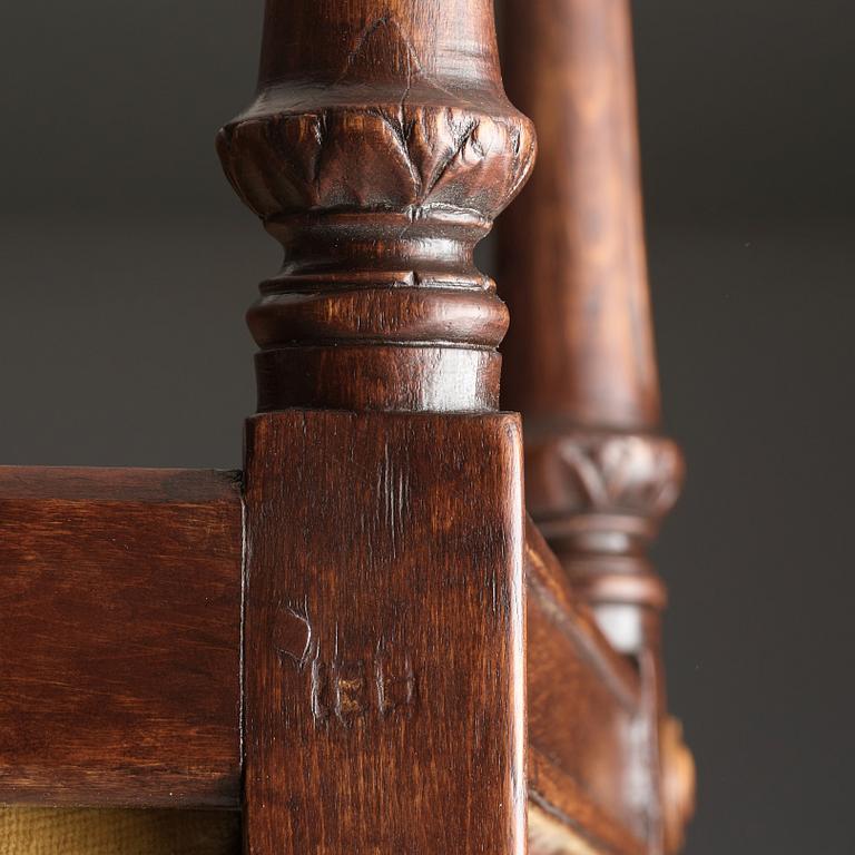 Six Gustavian chairs by Johan Erik Höglander (master in Stockholm 1777).
