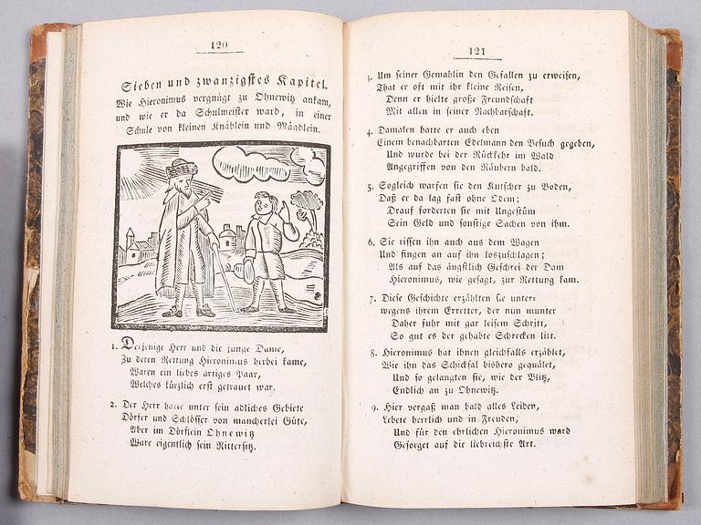 BÖCKER, 9 st, bla "Contes Moraux" av Marmontel, Paris. 1700-tal till tidigt 1900-tal.