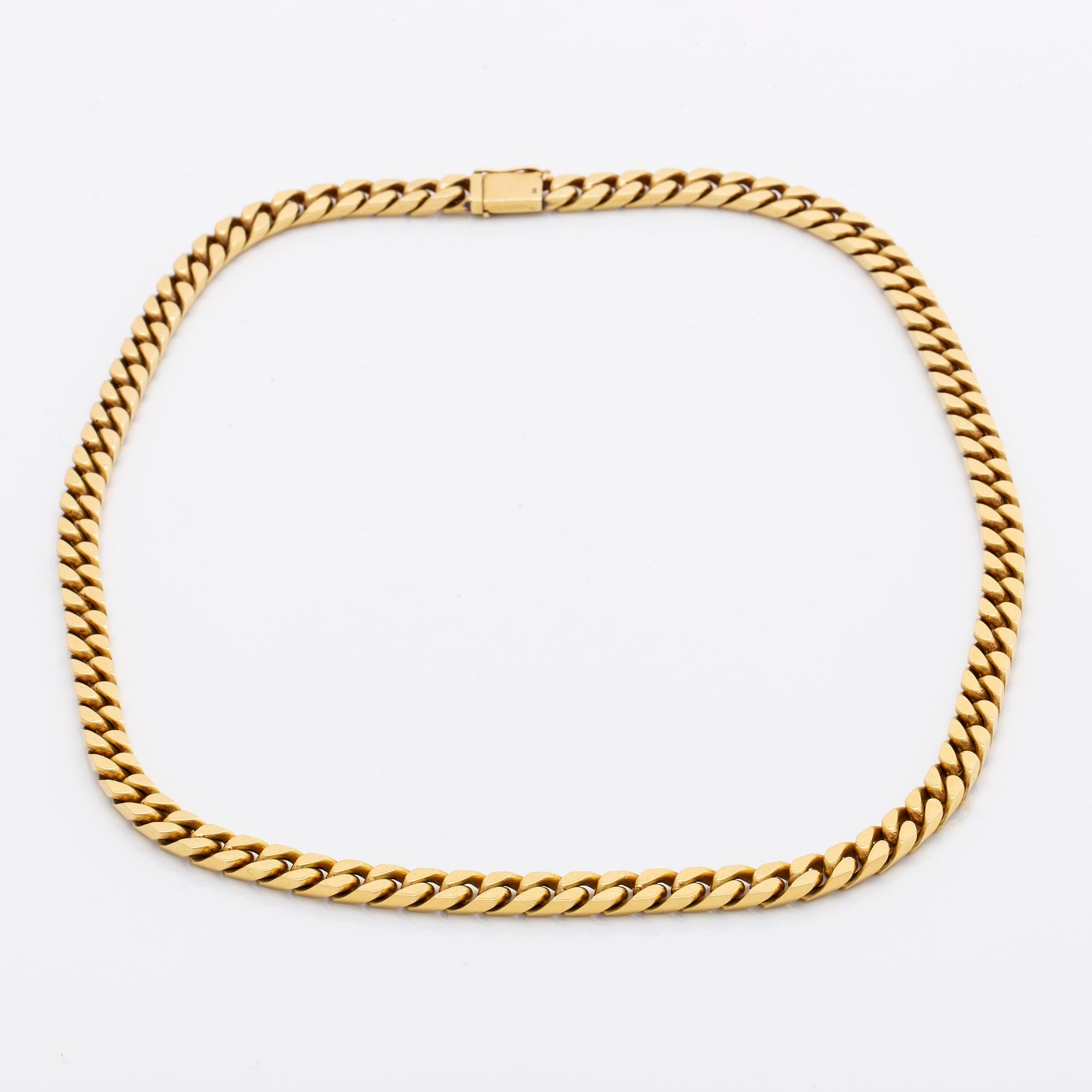 HALSKEDJA 18k guld vikt 114 gram.