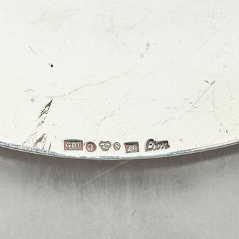 Lennart Larsson Guld AB, a Swedish silver butter box with lid and tray, Jönköping 1974.