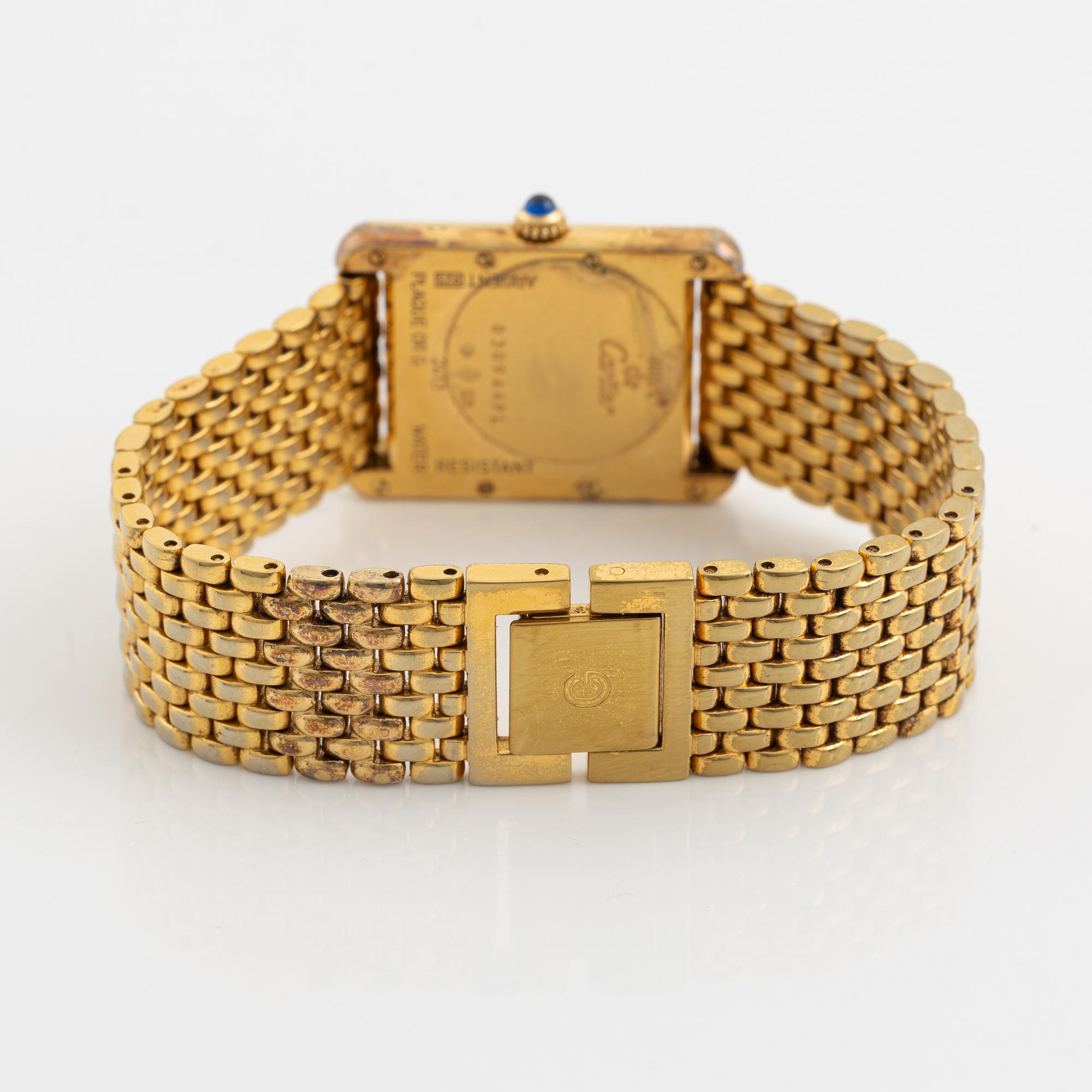 must de CARTIER, Tank, armbandsur, 25,5 x 25,5 (34) mm.