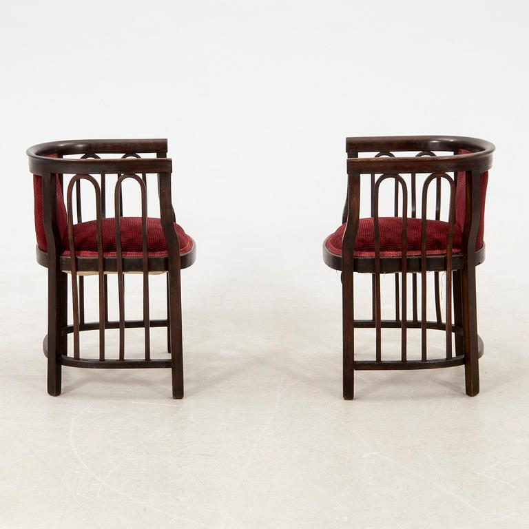 Sofa set attributed to Josef Hoffmann, early 20th century.