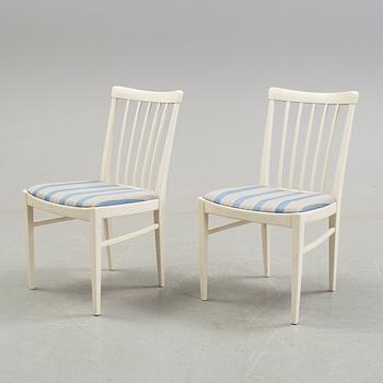 CARL MALMSTEN, 6 dining chairs and one table, Bodafors 1963.